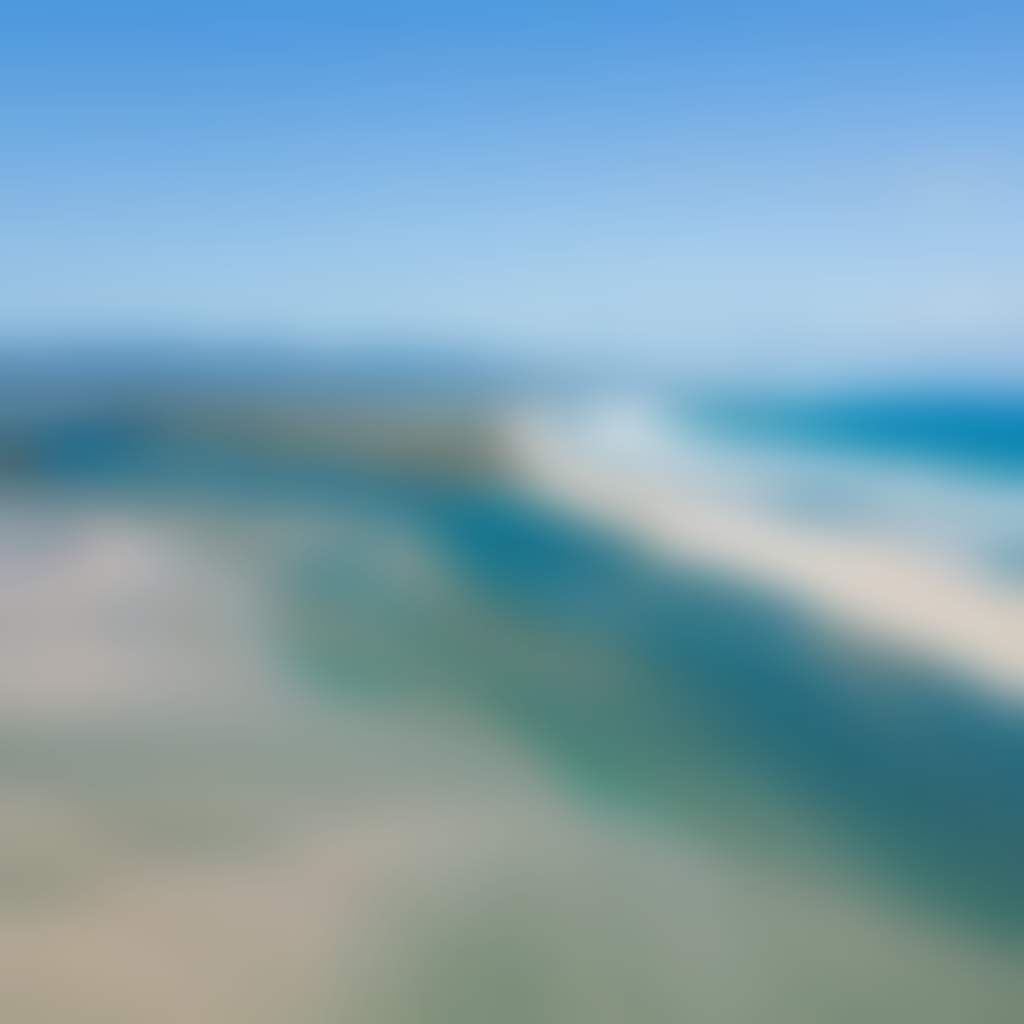 Mallacoota inlet top lake meets ocean with turquoise azure waters