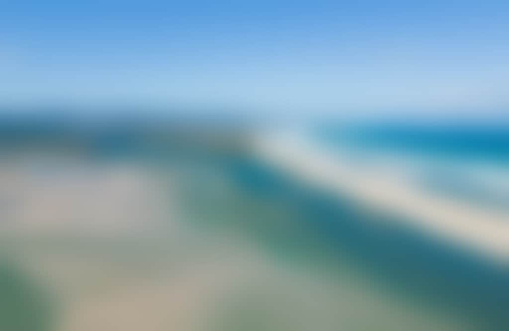 Mallacoota inlet top lake meets ocean with turquoise azure waters