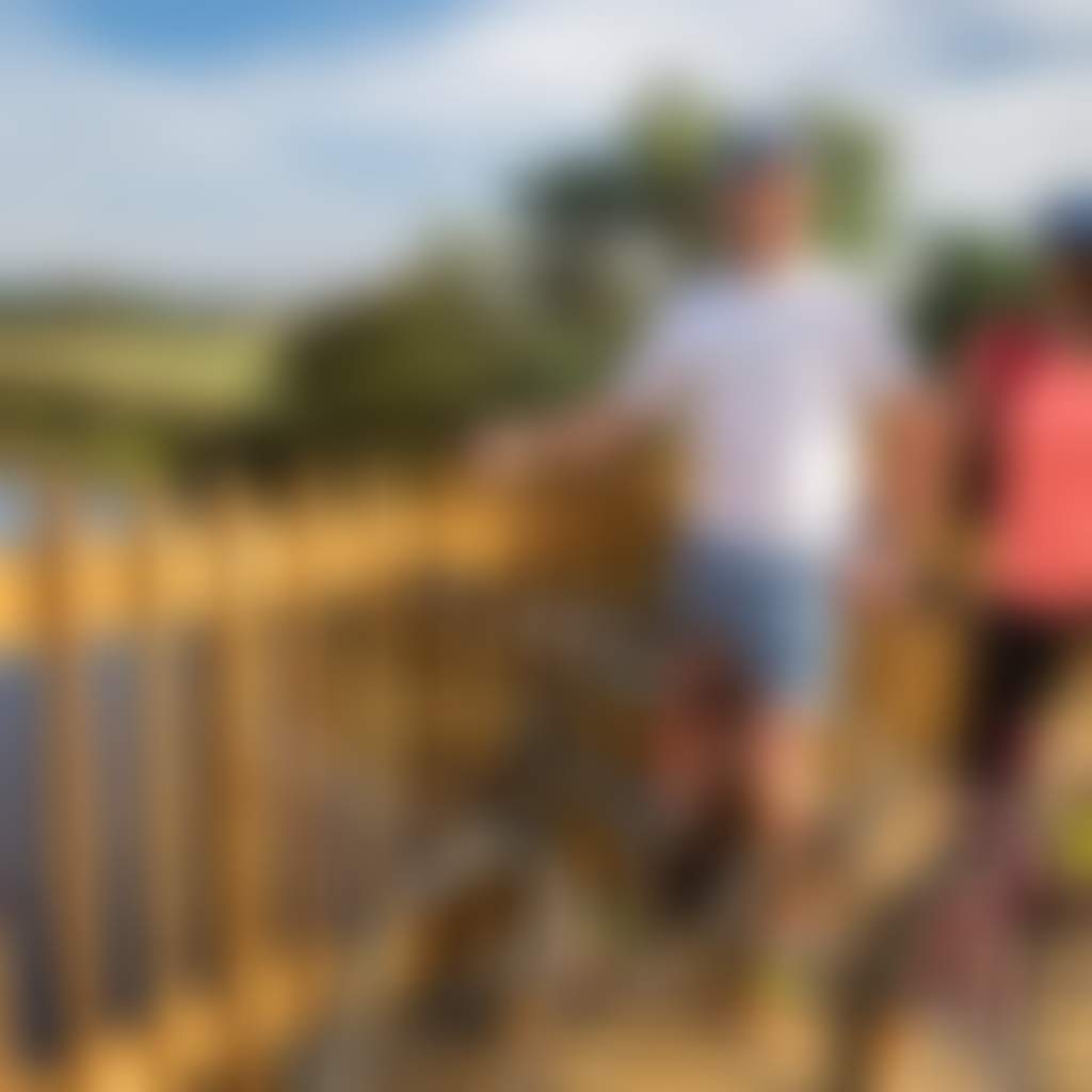 Gippsland Plains Rail Trail Couple Cycling on Bridge