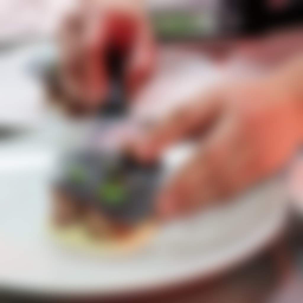 Noojee Truffle Festival meal with black truffle being served