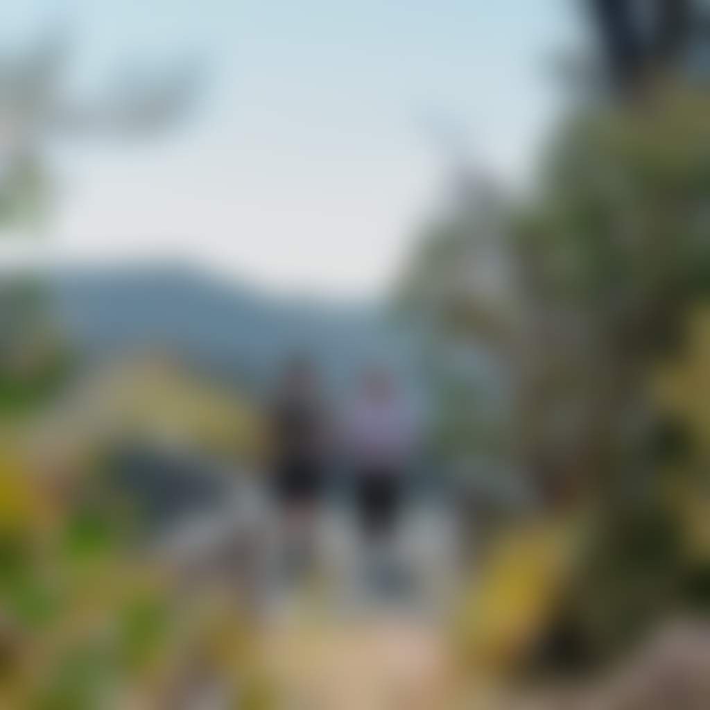 Couple walking from lookout at Tulloch Ard Gorge near Buchan