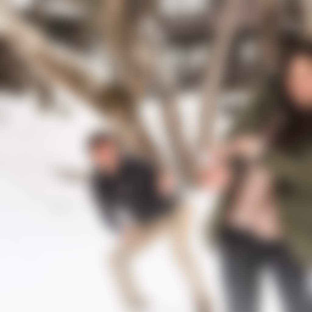 Couple Having Snow Fight at Mt Baw Baw