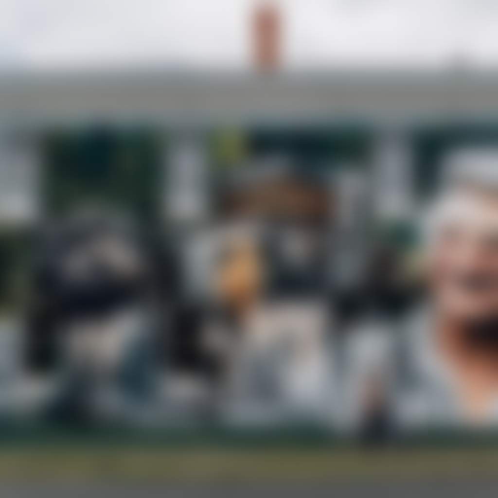 Heesco Town couple walking past door at Yarram mural
