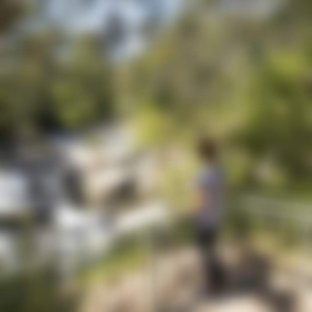 Woman at Viewing Platform Overlooking Waterfall at Agnes Falls