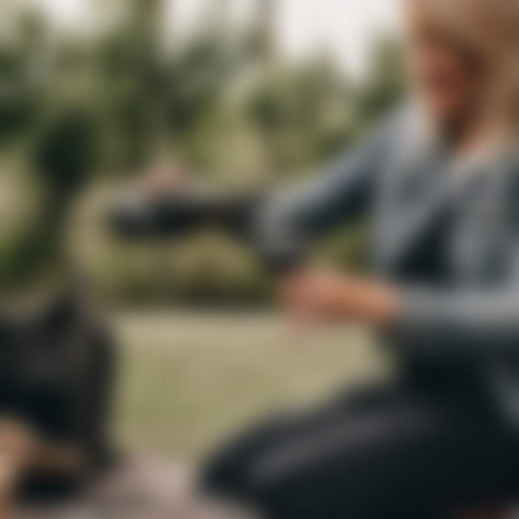 The Gurdies Winery person pours wine on picnic blanket with dog
