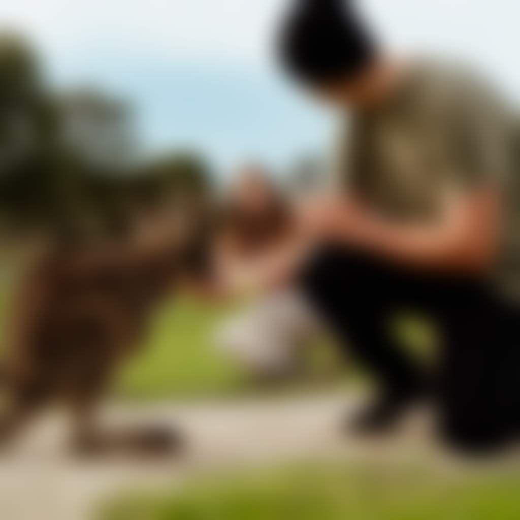 Two people feeding kangaroos at Maru Animal Park Bass Coast