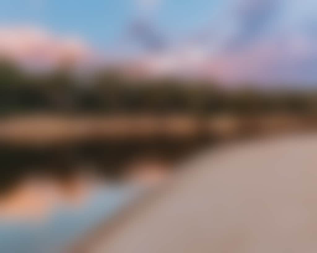 Thompson's Beach along the Murray River in Cobram Barooga at sunset