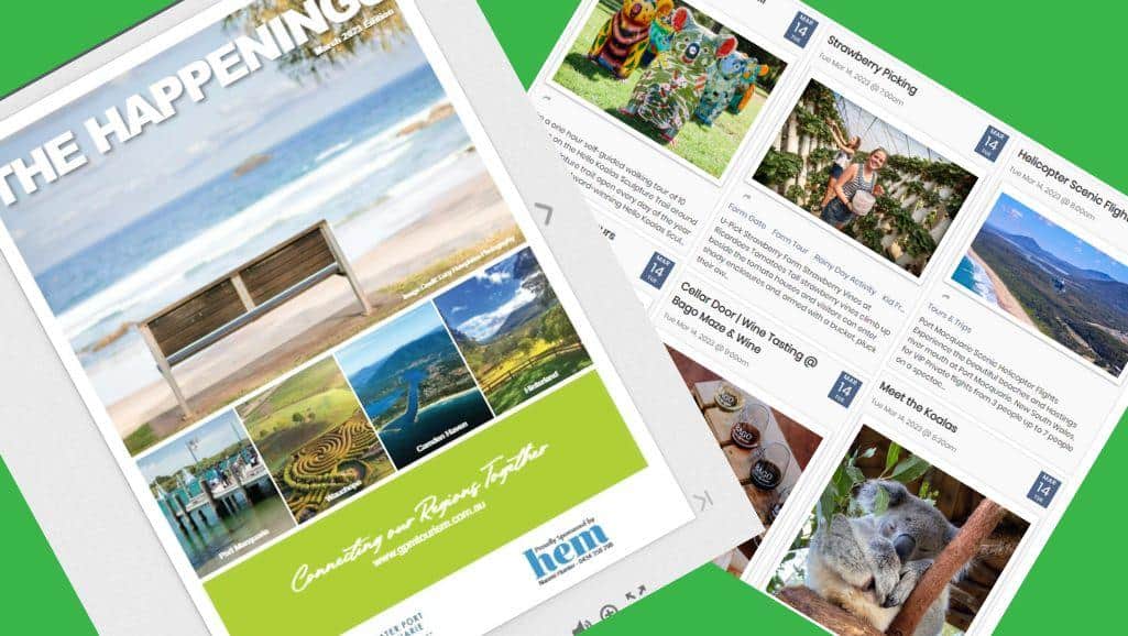 image of Hastings Happenings newsletter and events calendar